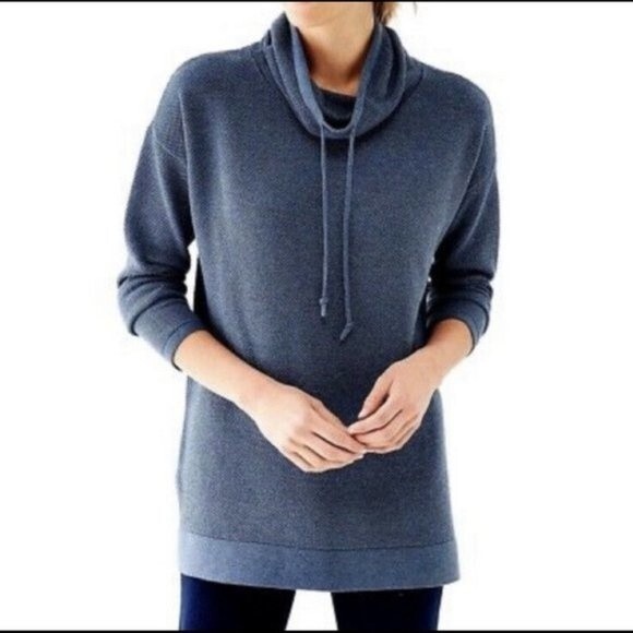 J.Jill Oversized Cowl Funnel Neck Tunic Sweatshirt - Picture 1 of 8